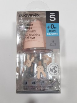 BIBERON SUAVINEX TETINA REDONDA 3 POSICIONES SILICONA 150ML1